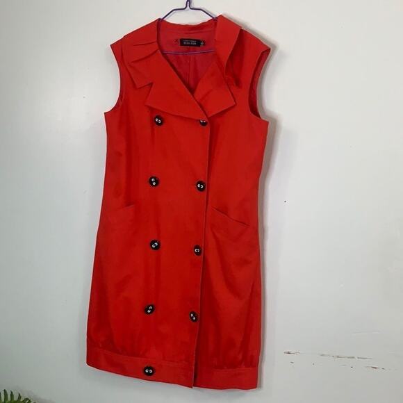 TERI JON BOUBLEBREASTED BIG BUTTON TOP/DRESS SZ‎ 12 - Picture 1 of 10
